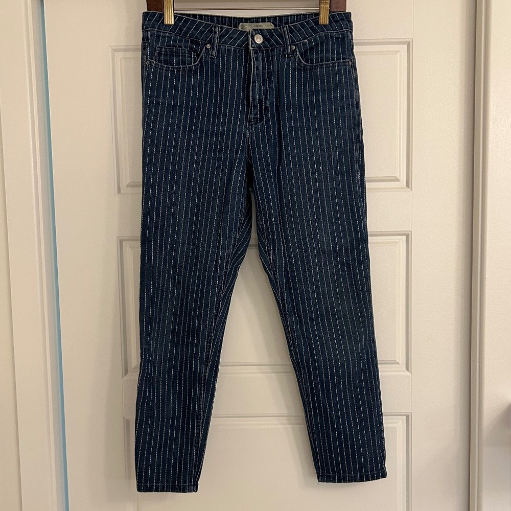 Topshop Chino Jeans with Pinstripes